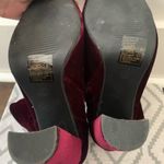 Akira burgundy velvet heels Photo 8