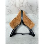 Free People  Mules Size‎ 9US 39EU Cognac Leather Suede Slip On Heels New Photo 4