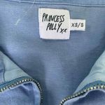 Princess Polly Y2K Streetwear Light Blue Denim Look Zip Bomber Jacket XS/S Photo 4