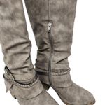 Maurice's Brown Leather Block Heeled Carmen Hooded Wide Calf Tall Boots Size 7.5M Photo 6