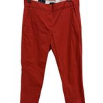 Tommy Hilfiger  Orange Ankle Straight Leg  Chino Pants Size 6 NWT Prep Academia Photo 0