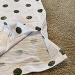 Evereve NWT  x Peyton Jensen Tank White Olive Green Dot Sz SMALL Photo 5