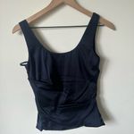 Elie Tahari  Navy Silk Structured Short Tank XS Photo 3