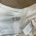 Aerie NWT  Jacquard Longline Scoop Bikini Top White Beach Swim Surfing Size L Photo 5