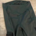 Gymshark  xs Dark Green Leggings black mesh side pockets Photo 4