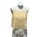 Nectar Clothing Women's Yellow Floral Camisole Tank Top Size M Photo 6