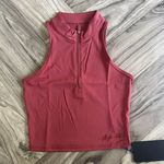 Alphalete Pulse Zip Tank - Tartan Red Size Small Photo 3