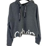 Calvin Klein CK Performance Dark Gray Cropped Logo Hoodie Women’s Size Small Photo 0