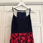 J.crew navy and pink floral maxi skirt dress size 4 petite Color Black Photo 4