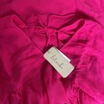 Anthropologie NEW Flowy Hot Pink Mini Dress Summer Cut Out Babydoll Empire Photo 4