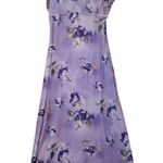 Vtg Y2K Babydoll Maxi Dress Mesh Floral Fairy Feminine WhimsiGoth Grunge Size S Purple Photo 0