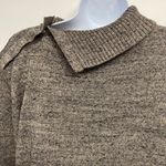 Gap NEW  Striped Snap Turtle Neck Long Tunic Sweater Knit Top Split Cowl Sweater Photo 7