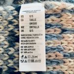American Eagle AMERICAN EAGLE OUTFITTERS Blue Plush Fringe Cozy Fair Isle Scarf/Wrap Photo 3
