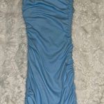 SheIn NWOT Blue Drawstring Short Dress One Shoulder Photo 1