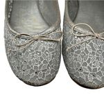 Adrianna Papell Shirley rhinestone embellished ballet flats 8 mesh silver lace Photo 1