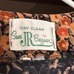 Vintage JR Bizarre Velvet Floral Open Vest Orange Size M Photo 2