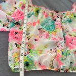 Women’s Sz: M Unique 21 Bright Colorful Floral Off The Shoulder Sheer Blouse. Pink Size M Photo 5