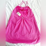 A New Day NWT  Sleeveless Shift Mini Dress Striped Size Small Pink Tie Back Photo 5