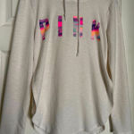 PINK - Victoria's Secret VS Pink Light weight white with pastel logo hoodie size Xtra Small Photo 0