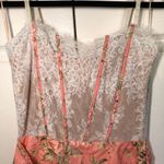 NWT Full Bloom Floral Lace Corset Wrap Mini Dress Size M White Size M Photo 5