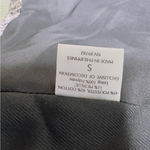 Natori  Small Metallic Jacquard Black Silver Lined Long Sleeve Crop Open Jacket Photo 9