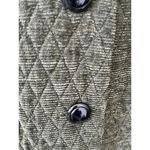 beluva San Francisco Olive Green Fur Collar Quilted Art Deco Jacket Medium Size L Photo 7