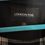 London Fog  Black Coat with removable Plaid lining size 8 Photo 1