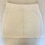 Forever 21 Denim Zip Front Mini Skirt, White, Size S, NWOT Photo 1