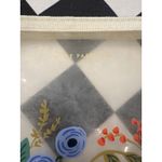 Rifle Paper Co Floral Clear Pouch Cosmetic Travel Zipper Bag floral modern boho Gold Photo 1