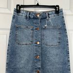LoveGen Midi Jeans Skirt(Size 26) Blue Photo 6