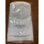 Van Heusen For Her Blue Crystal Striped Long Sleeve Button Up Shirt Sz L NWT Photo 3