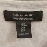 Tahari ππ 100% 2 Ply Cashmere V-neck Sweater Light Grey Medium M NWT Photo 4