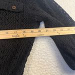 Free People  Beach Black Medium Open Knit Crochet Semi-Sheer Romper Playsuit Photo 4