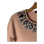 Ann Taylor Ann‎ Taylor Sweater Women XS Pink Wool Blend Jeweled Neckline Pullover Preppy Photo 3