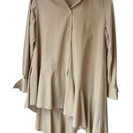 ottod’Ame 100% Cotton Tan Asymmetrical Blouse Size 4 Photo 0