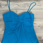 David's Bridal Blue Chiffon Midi Dress w Zip Garment Bag Style: F12284 Size 12 Photo 7