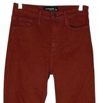 Just Black Denim Jeans Womens 0 24" Rust Orange Crop Demi Flare Casual Colorful Photo 2