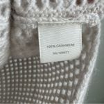 NEW Naked Cashmere Wren Crochet Short Sleeve Cashmere Shirt in Alabaster Medium White Photo 6