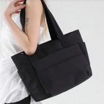 Tote Bag Handbag Women Commuting Bag Shoulder Bag Multiple Pockets Bag Black Photo 1