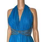 Mike Benet Formals turquoise blue Evening Gown size 12 Vintage Long Halter New Photo 2