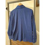 Jones & Co Blue Pinstripe Button Down Shirt Small Photo 4