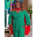 Eloquii New!  Tie Front Knit Jumpsuit green,‎ plus size 20 Photo 5