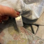 Hinge Women’s Large Retro Blue Pink Floral Flower Denim Jean Dress Shorts Photo 10