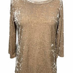 Journey Five Crushed Velvet Illusion Layer Long Sleeve Top Blush Pink Large‎ Pink Photo 0