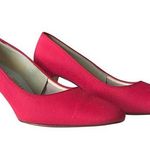 Pierre Debs cranberry 2.5" heels pumps slip on dress shoes special occasion Size 7.5 Photo 0