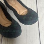 Lands' End  Womens 8 B Ballet Flat Shoe Round Toe Elastic Trim Slip On Plaid EUC Photo 2