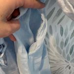 Saga Light Blue Linen Collared Belted Shirt Dress Made in Italy One Size Size undefined Photo 4