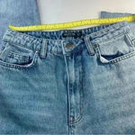 Nasty Gal  Denim High Waisted Tapered Mom Jeans 6 Light Blue Wash Photo 2