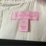 Lilly Pulitzer Pink and White Seersucker Striped Ruffle Collar Dress Photo 5