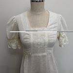 Vtg Sz 5 Maxi Dress Empire Waist Prairie Boho Peasant Lace Tiered Cottagecore Photo 2